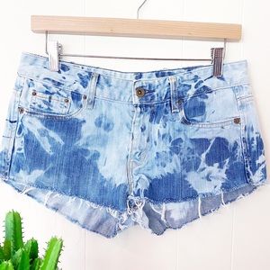 Levi’s Bleached Dyed Denim Micro Cutoff Shorts
